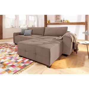 Home affaire Ecksofa "Bella", wahlweise mit Bettfunktion und Bettkasten, Steppung im Sitzbereich