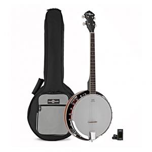 Gear4Music 4-Snarige Banjo van  Pakket