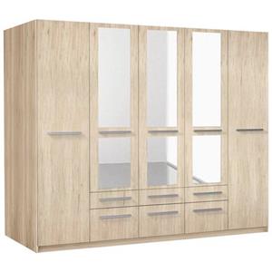 priess Kledingkast Kast garderobe waskast Barcelona in 5 breedtes veel opbergruimte, ruime lades, met spiegel, made in germany