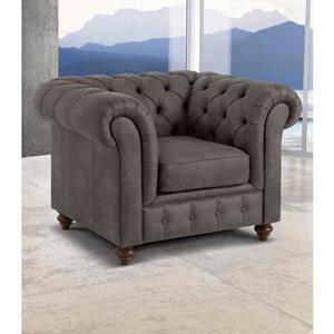 Premium collection by Home affaire Fauteuil CHESTERFIELD met knoopsluiting, ook in leer