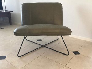 ShopX Leren fauteuil smile 80 111 groen, groen leer, groene stoel