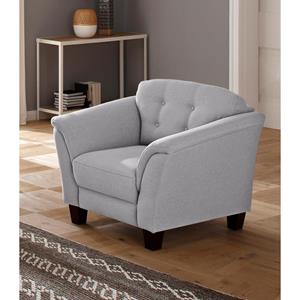 Home affaire Fauteuil Lillesand met binnenvering, capitonnage achter, poten van beukenhout