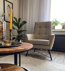 ShopX Leren fauteuil proud 32 bruin, bruin leer, bruine stoel