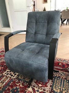 ShopX Leren draaifauteuil mind 78 bruin, bruin leer, bruine draaistoel