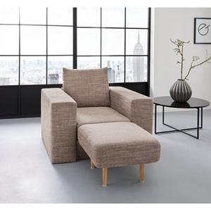 LOOKS BY WOLFGANG JOOP Fauteuil Looksv Aan te passen fauteuil: fauteuil wordt fauteuil met hocker