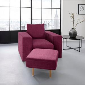 LOOKS BY WOLFGANG JOOP Fauteuil Looksv Aan te passen fauteuil: fauteuil wordt fauteuil met hocker