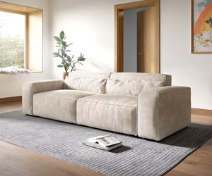 DELIFE Big-Sofa Sirpio XL 270x125 cm Cord Beige