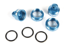 Axial King Shocks Aluminum Caps and Collars Set - 12mm (Blue) (4pcs) (AX31430)