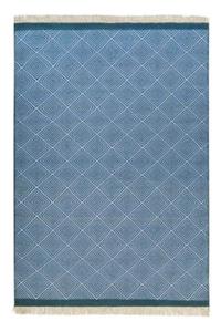 Esprit Handweb-Teppich - 10mm - 1.8kg/m² - Naturfaser blau Gr. 80 x 150