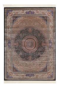Wecon home Kurzflorteppich -  Täbriz - 100% Modal - 5 mm - pflegeleicht blau Gr. 80 x 140