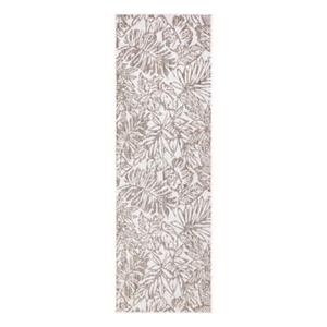 Carpet city In-& Outdoor-Teppich Wetterfest Balkon Terrasse - Beige, Floral - Innenbereich Küche, Flur, Wohnzimmer beige Gr. 120 x 170