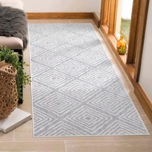 Carpet city In-& Outdoor-Teppich Wetterfest Balkon Terrasse - Grau, Raute-Muster - Innenbereich Küche, Flur, Wohnzimmer grau Gr. 160 x 230
