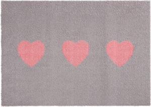 Erwin Müller Fußmatte Herzen rosa/grau Gr. 60 x 85