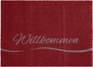 Erwin Müller Fußmatte Willkommen weinrot Gr. 60 x 85