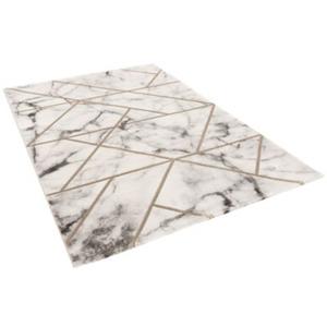 Pergamon Luxus Designer Teppich Carrara Marmor Optik Trend Teppiche gold/grau Gr. 80 x 150