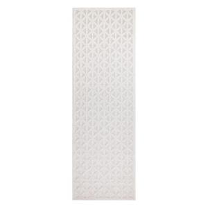 Carpet city In-& Outdoor Teppich Innen-& Außenbereich - Wetterfest Balkon-Teppich, Terrasse - Wohnzimmer-Teppiche 3D-Effekt - Geo-Muster; Creme creme Gr. 120 x 170  Erwachsene