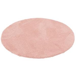 Pergamon Luxus Super Hochflor Shaggy Teppich Luca Rund Teppiche rosa Gr. 120 x 120