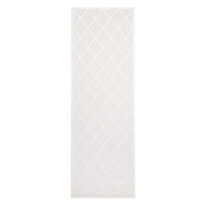 Carpet city In-& Outdoor Teppich Innen-& Außenbereich - Wetterfest Balkon-Teppich, Terrasse - Wohnzimmer-Teppiche 3D-Effekt - Raute-Optik; Creme creme Gr. 150 x 150  Erwachsene