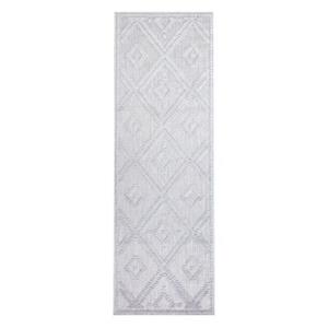 Carpet city In-& Outdoor Teppich Innen-& Außenbereich - Wetterfest Balkon-Teppich, Terrasse - Wohnzimmer-Teppiche 3D-Effekt - Rauten-Muster; Grau grau Gr. 120 x 170  Erwachsene