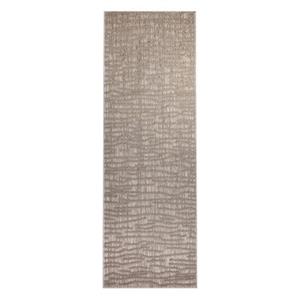 Carpet city In-& Outdoor Teppich Innen-& Außenbereich - Wetterfest Balkon-Teppich, Terrasse - Wohnzimmer-Teppiche 3D-Effekt - Streifen-Muster; Braun braun Gr. 60 x 110  Erwachsene
