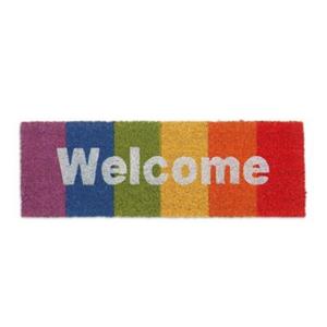 RELAXDAYS Kokos Fußmatte Welcome Regenbogen bunt