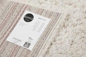 Homie LIVING Hochflorteppich -  Matteo - 100% Polyester - 50mm - pflegeleicht beige Gr. 80 x 80