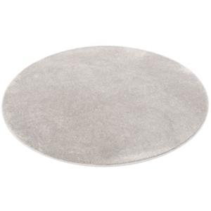 Pergamon Luxus Soft-Velours Teppich Verona Rund Teppiche grau Gr. 120 x 120