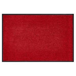 HOMCOM Fußmatte mit Gummiumrandung und rutschhemmende Rückseite rot Gr. one size