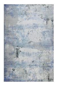Wecon home Kurzflorteppich -  Radiate - 100% Polyester - 6mm - pflegeleicht graublau Gr. 80 x 150
