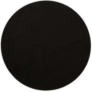 Snapstyle Basic Velours Teppich Carla Rund Teppiche schwarz Gr. 100 x 100