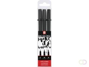 Sakura Pigma Brush Pen Set - 3 stuks