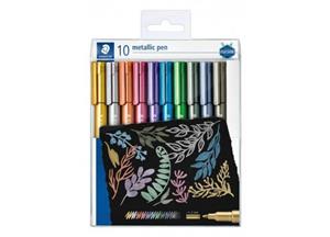 Staedtler marker Metallic 8323, etui van 10 stuks in geassorteerde kleuren