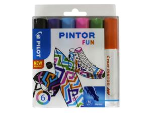 (2.34 EUR / StÃ¼ck) Pilot Kreativmarker Pintor FUN - M, 6 StÃ¼ck sortiert