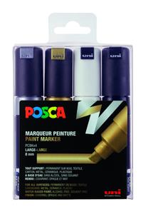 POSCA Pigmentmarker PC-8K, 4er Etui