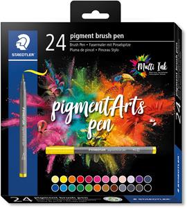 Staedtler Pigment Arts brush pen, etui van 24 stuks