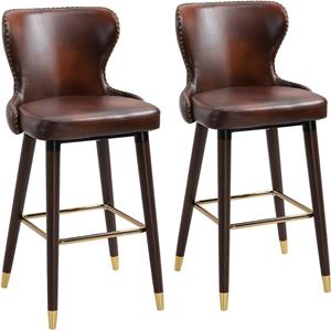 HOMCOM Barhocker im 2er Set braun