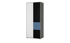 Kleiderschrank ¦ grau ¦ Maße (cm): B: 83,7 H: 197 T: 54  - Möbel Kraft
