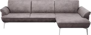 Himolla Ecksofa  9900, Recamiere rechts o. links, Füße Aluminium, ohne Hocker