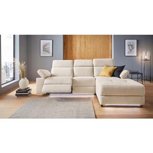 Places of Style Hoekbank Kilado met relaxfunctie, verstelbare armleuning, verstelbare hoofdsteun en dimbare ledverlichting, naar keuze relaxfunctie elektrisch