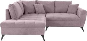 Andas Ecksofa Lörby, auch mit Aqua clean-Bezug, feine Steppung im Sitzbereich, lose Kissen