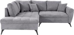 Andas Ecksofa Lörby, auch mit Aqua clean-Bezug, feine Steppung im Sitzbereich, lose Kissen