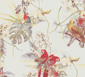 A.S. Création Vliestapete »PintWalls Papagei Floral«, glatt, matt, (1 St), Blätter