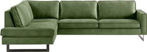 Places of Style Hoekbank Pinto Cord, fijncord, luxe-microvezel leer en chenille