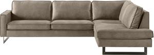 Places of Style Hoekbank Pinto Cord, fijncord, luxe-microvezel leer en chenille
