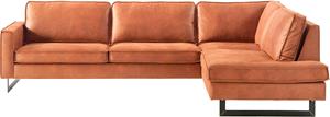 Places of Style Hoekbank Pinto Cord, fijncord, luxe-microvezel leer en chenille