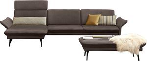 Himolla Ecksofa 1928, (Sofa mit oder ohne Hocker auswählen), ohne Hocker, Füße anthrazit