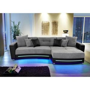 Jockenhöfer Gruppe Ecksofa, inklusive RGB-LED-Beleuchtung und Bluetooth-Soundsystem, Recamiere links oder rechts montierbar, inklusive loser Rücken- und Zierkissen, frei im Raum stellbar