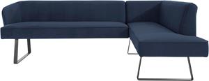 exxpo - sofa fashion Hoekbank Americano met opstaande naad en metalen poten, bekleding in verschillende kwaliteiten