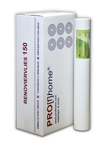 Profhome Vliestapete »399-150-6«, glatt, matt, einfarbig, unifarben, (Renoviervlies Glattvlies Malervlies, 150 g/m2, 1 Karton mit 6 Rollen / 112,50 m2 weiss), Reparaturvlies Anstrichvlies 