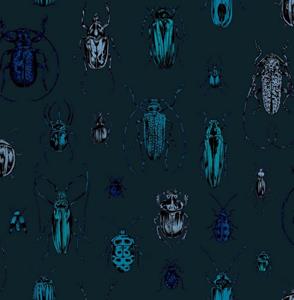 Superfresco Easy Vliestapete » Vliestapete Bugs Blau«, animal print, (1 St),  Vliestapete Bugs Blau